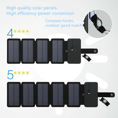 Solar Powered Foldable Phone Charger